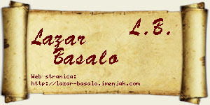 Lazar Basalo vizit kartica